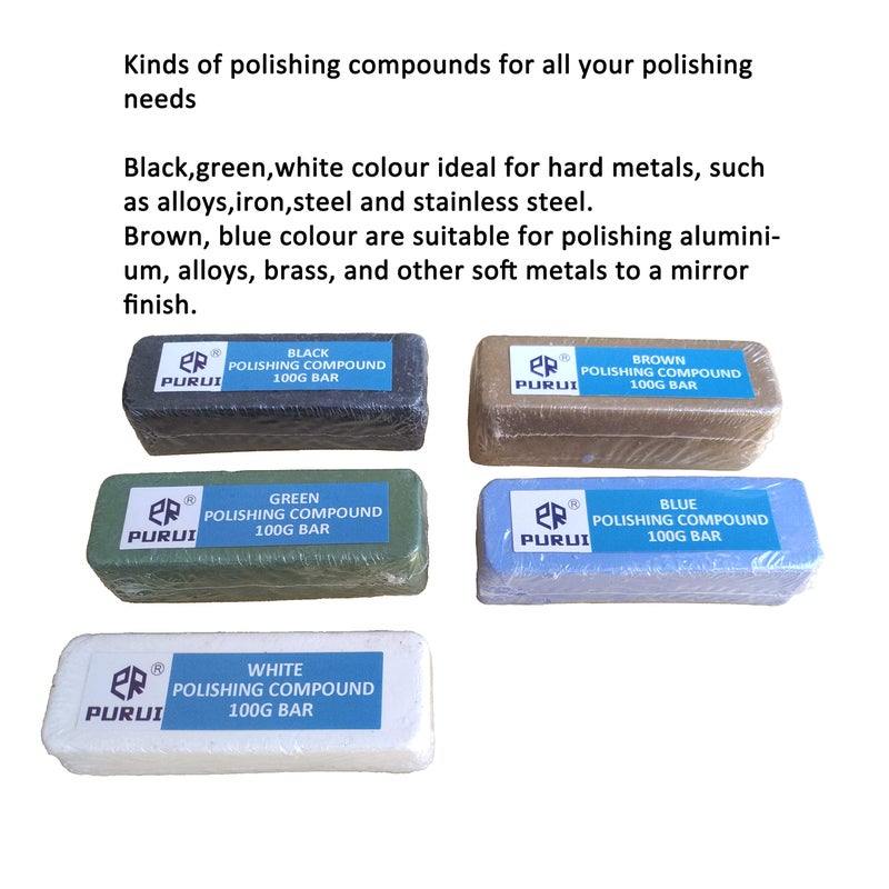 PR PURUI PURUI 11PC Metal Polishing Buffing Kit Use on 6" Bench Grinder - Image 3